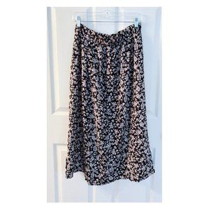 Vintage Norton McNaughton Floral Low Rise Style Maxi Skirt